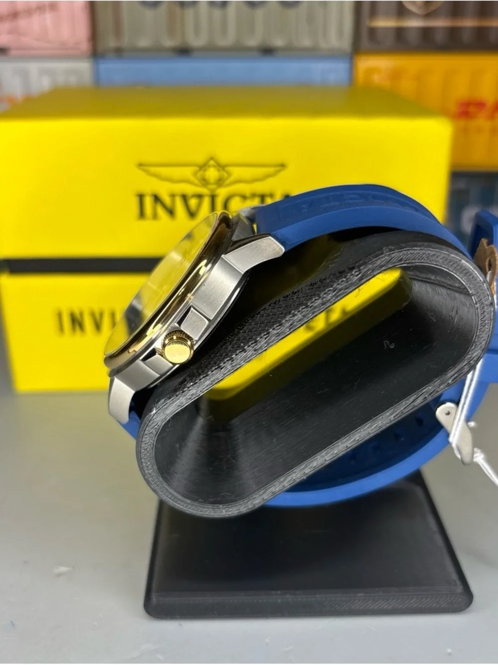 Invicta Ocean Voyage World Blue and Gold World Map Watch 45mm